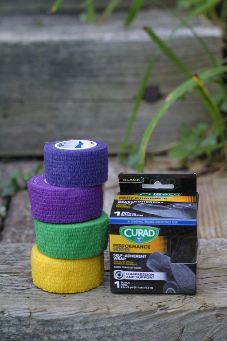 VetWrap and Curad for a chicken first aid kit.